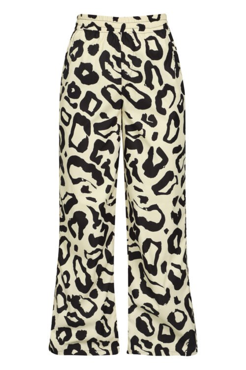 Leopard Wide Leg Pant Polyester