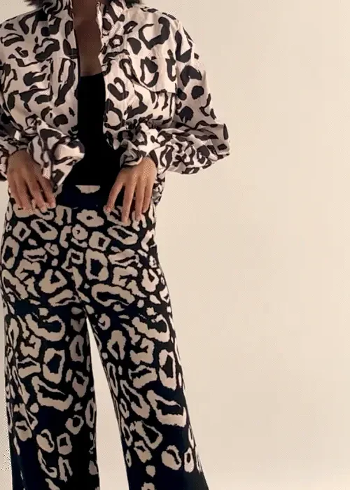 Leopard Oversize Jacket Polyester