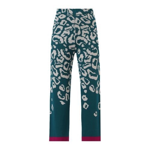 Evergreen + Violet Jacquard Knit Pant