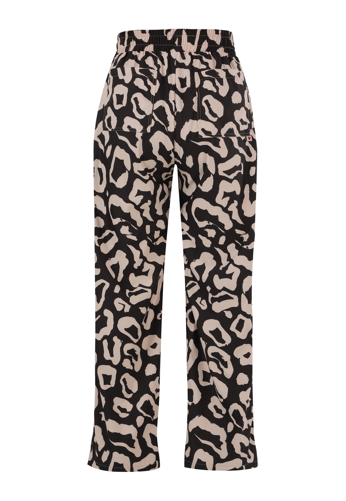 Black Leopard Wide Leg Pant Polyester – Sacré