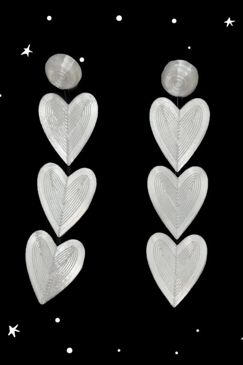 Sacré Heart White Earings