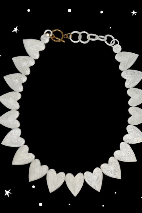 Sacré Heart White Necklace