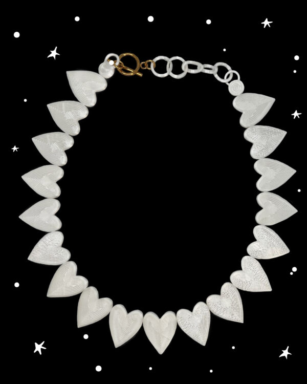 Sacré Heart White Necklace