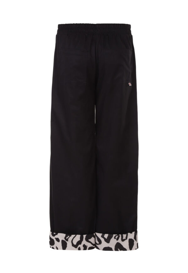 Black & Leopard Hem Pant - Imagen 5