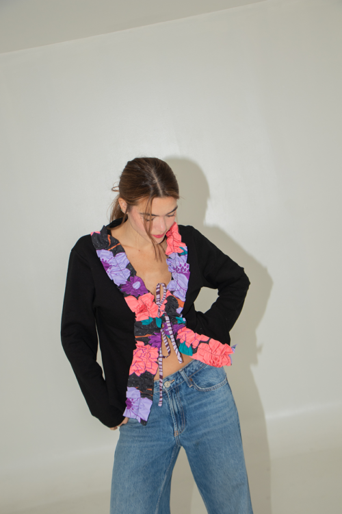 Black Sweat Cardigan