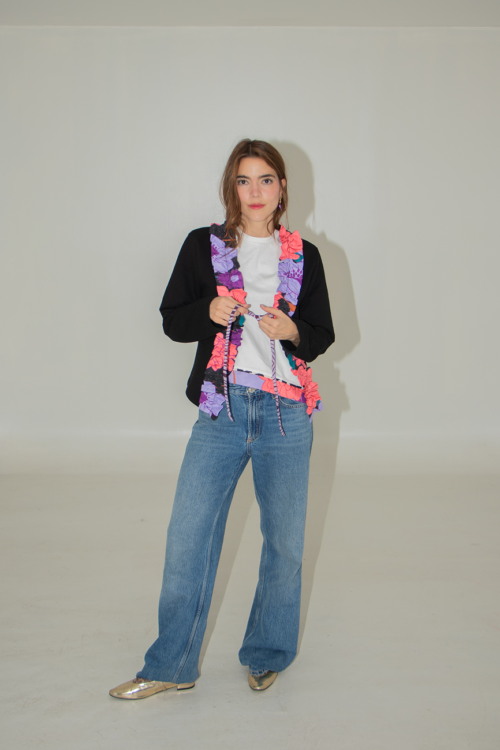 Black Sweat Cardigan